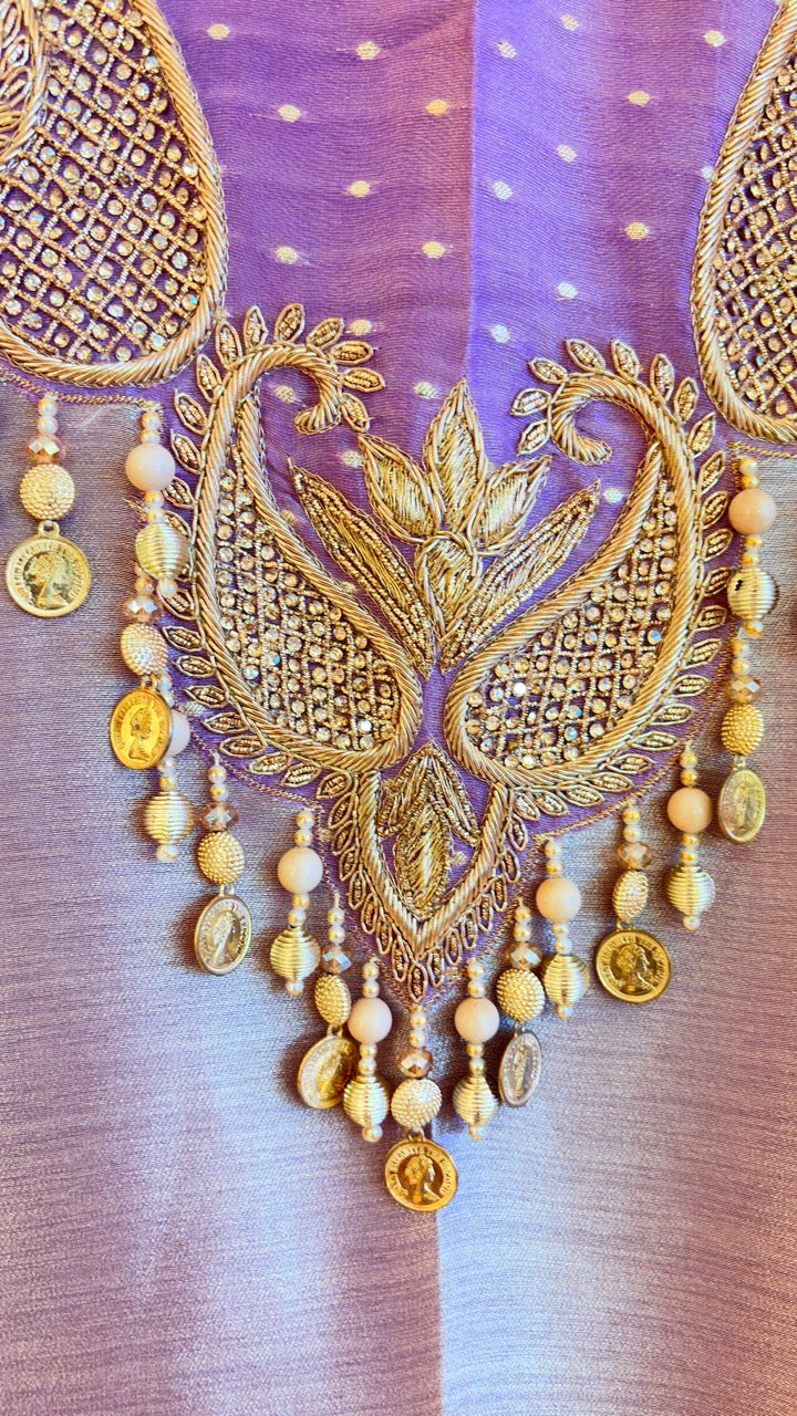 Fully Stitched Giraffe Tissue Farshi set