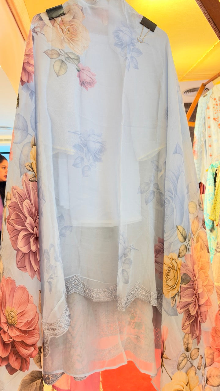 Soft organza Pakistani style Unstitched suit