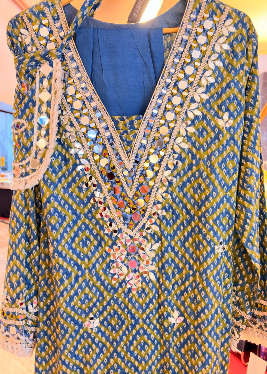 Fully Stitched Long Dress with Pants