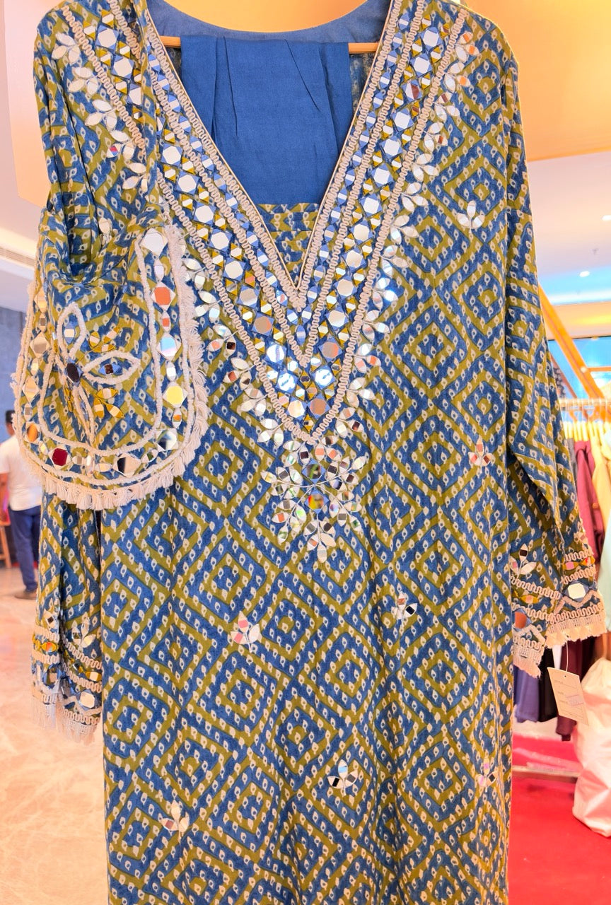 Fully Stitched Long Dress with Pants