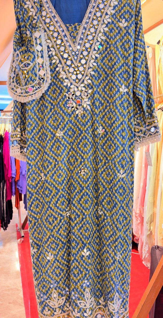 Fully Stitched Long Dress with Pants