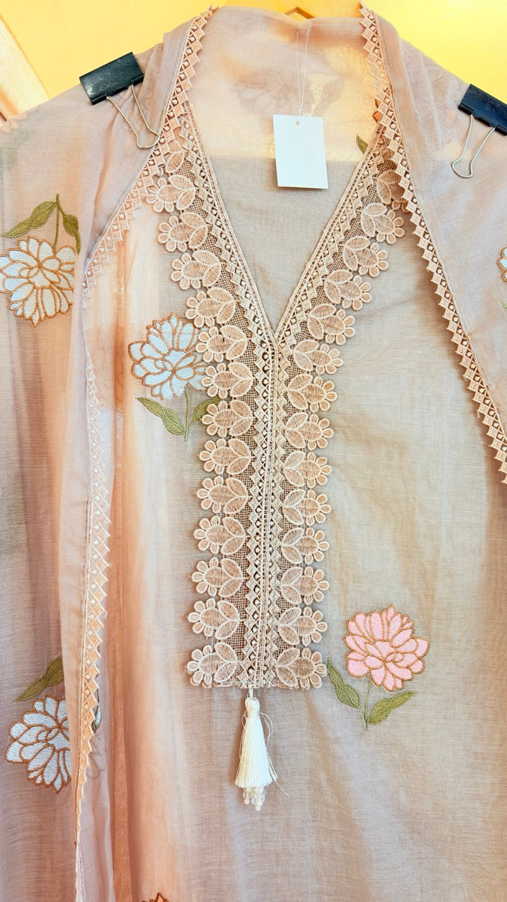 Beautiful Thread embroidered Mul Cotton Suit