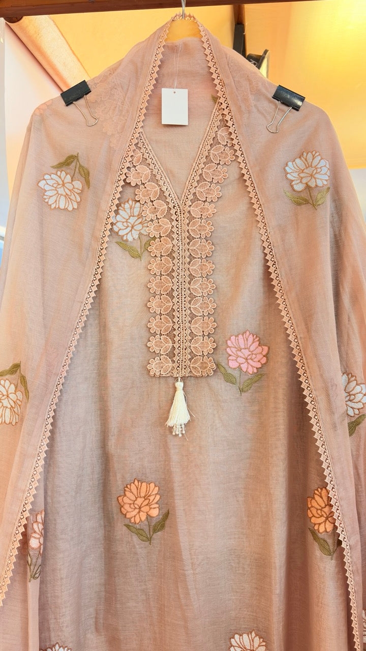 Beautiful Thread embroidered Mul Cotton Suit