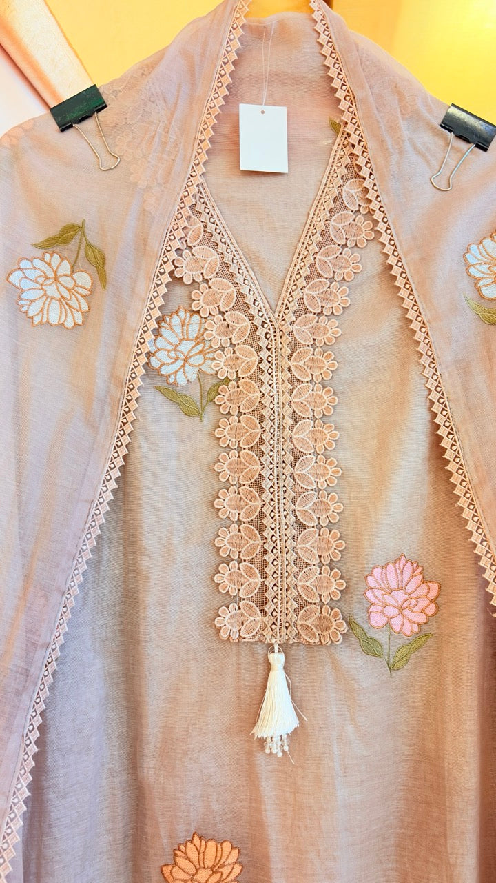 Beautiful Thread embroidered Mul Cotton Suit