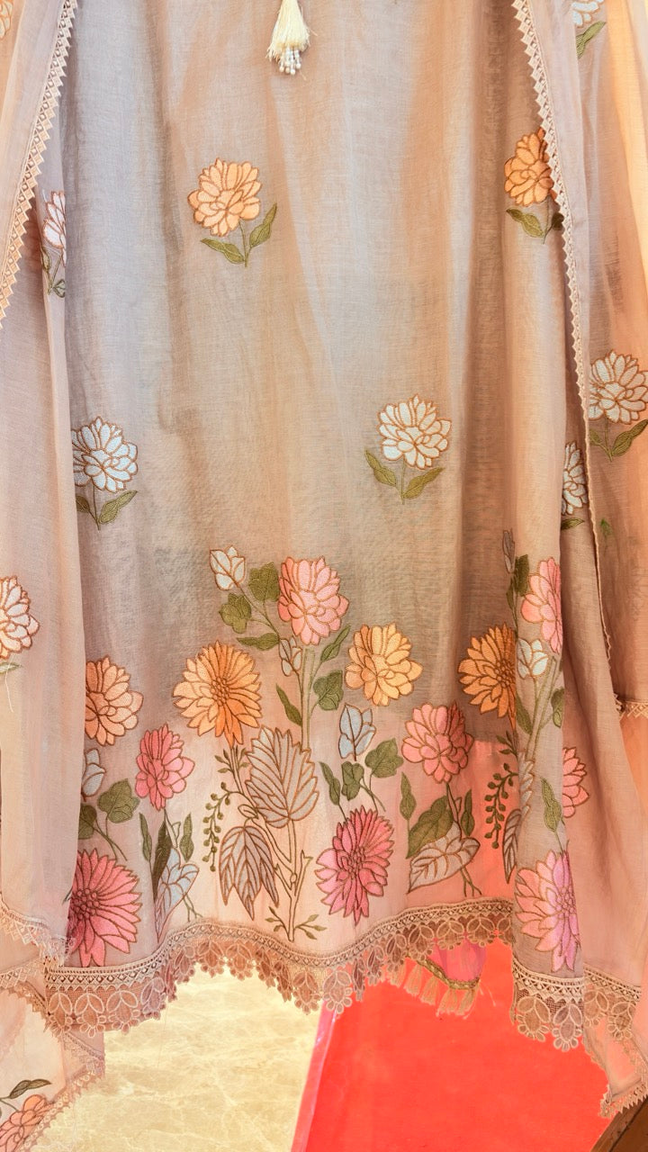 Beautiful Thread embroidered Mul Cotton Suit