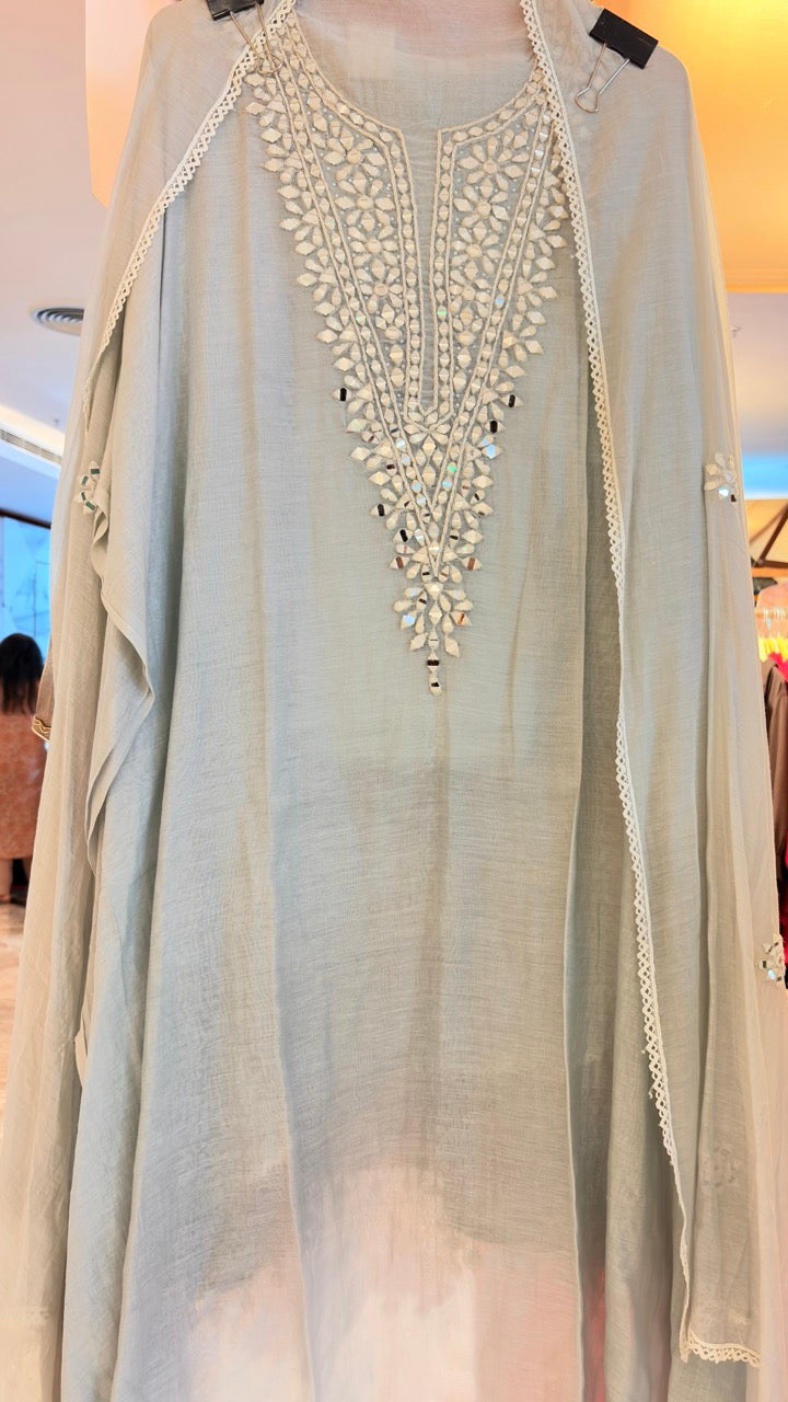Mirror Embellished Mul Cotton suit