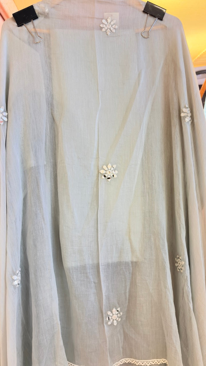 Mirror Embellished Mul Cotton suit