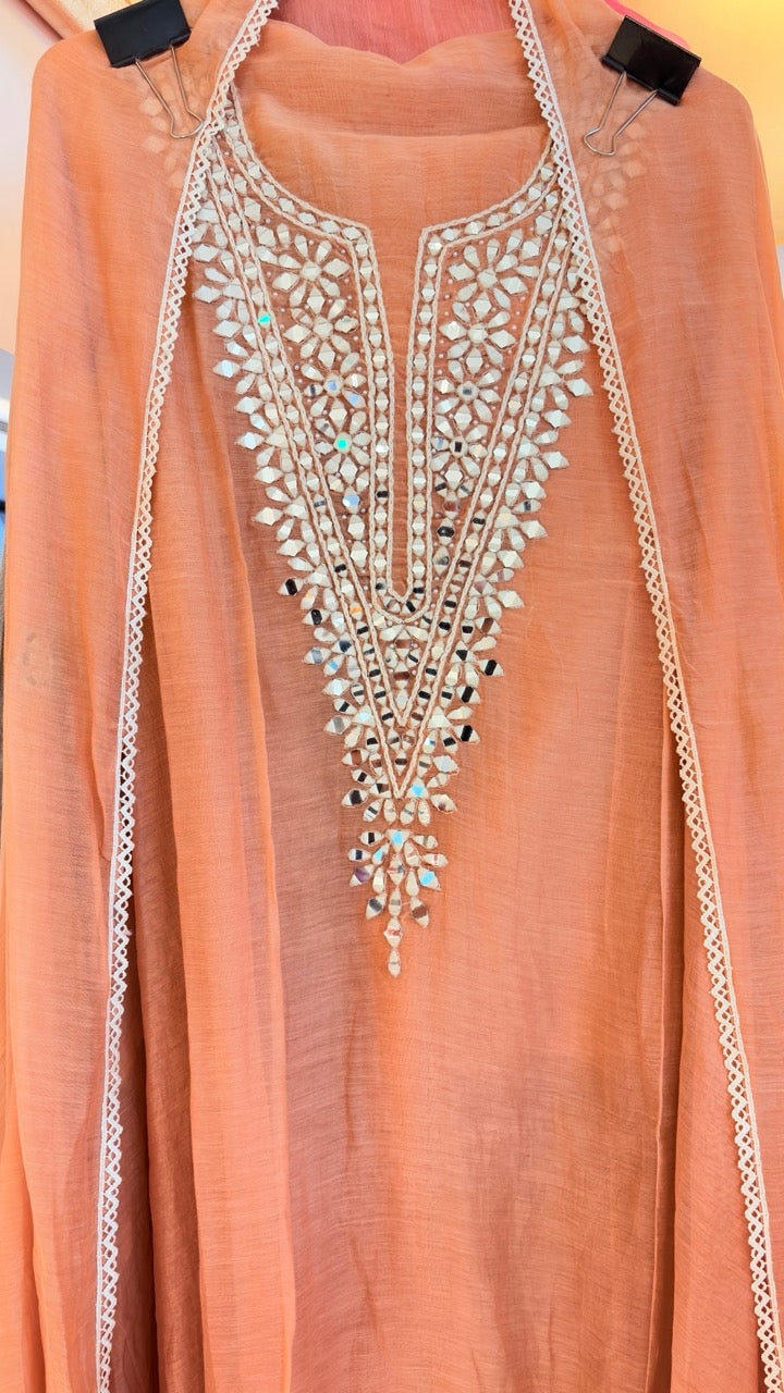 Mirror Embellished Mul Cotton suit