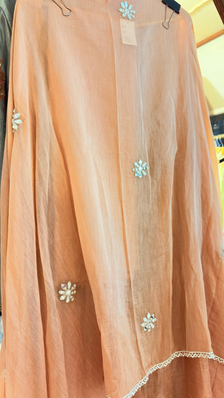 Mirror Embellished Mul Cotton suit