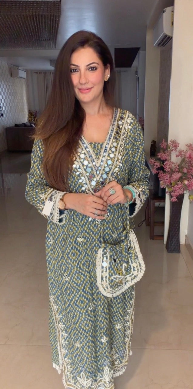 Fully Stitched Long Dress with Pants