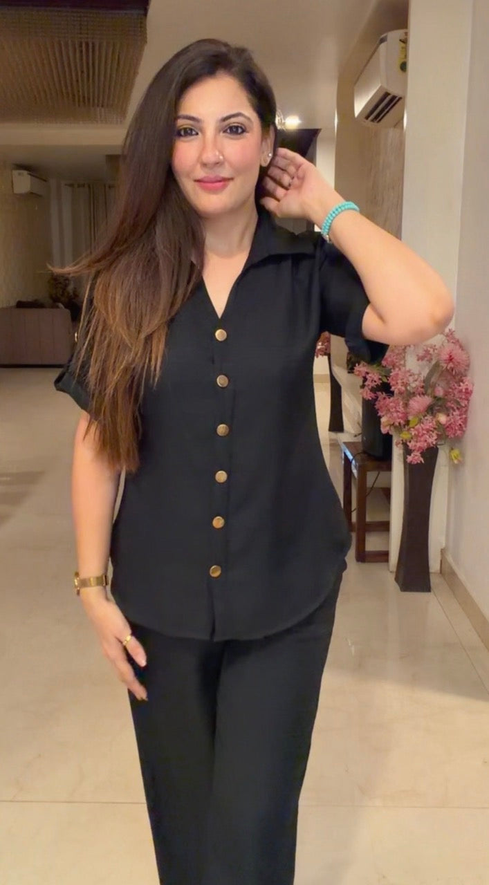 Western co Ord set -Black