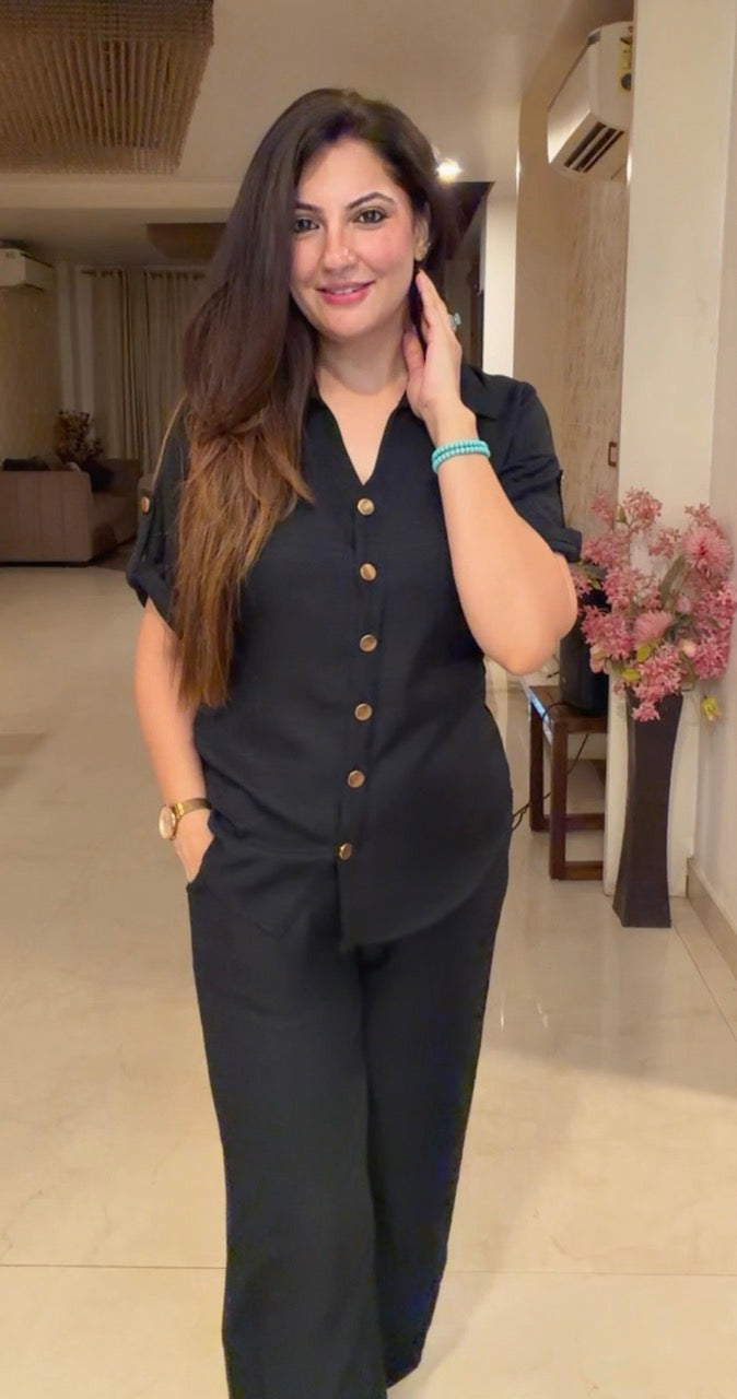 Western co Ord set -Black